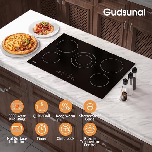 30 Inch Electric Cooktop with 5 Burners