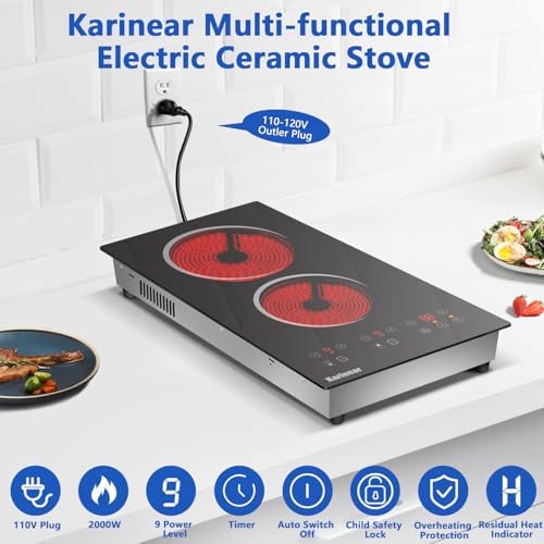 Easy Setup 2-Burner 110V Electric Cooktop