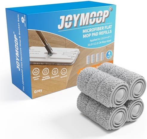 JOYMOOP Flat Mop Pads Microfiber Cleaning Mittens