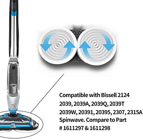 MATFORCA Bissell SpinWave Mop Pad 12 Pack Compatible