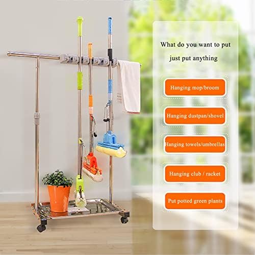 Broom Mop Ryder Durable Rust-Proof Mop Broom Rack for Home Business