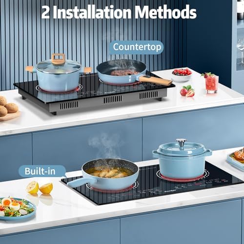 Safety-Centric 2-Burner Electric Cooktop - Built-In Countertop Option Timer Safety Lock