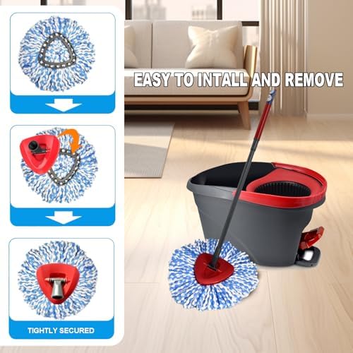 O-Cedar Spin Mop Replacement Head Super Soft Microfiber Machine Washable