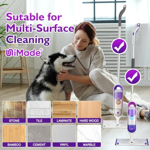 8-Pack Microfiber Reusable Mop Pads for Pet Needs