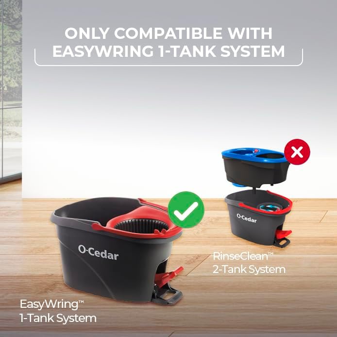 O-Cedar EasyWring Spin Mop Microfiber Refill Pack of 4