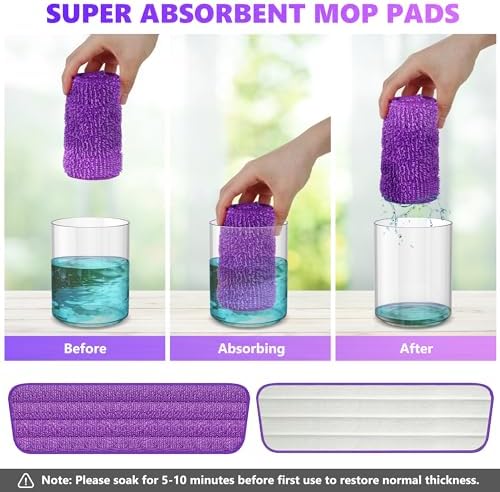 ILAVCOOL 18-Pack Reusable Mop Pads for Swiffer PowerMop