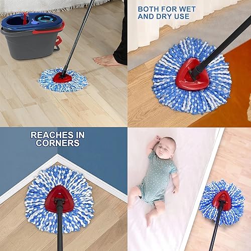 Premium Microfiber Mop Heads for Ocedar RinseClean 2 Tank System