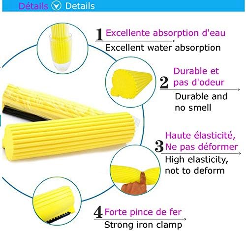 3-Piece PVA Mop Sponge Refill Kit for Mopping