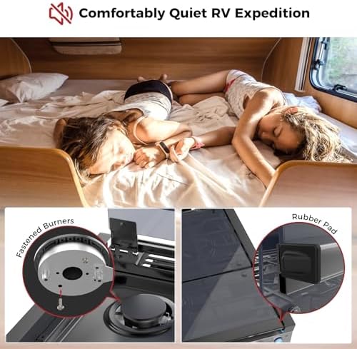 CAMPLUX RV Stove 3 Burners 21000 BTU - Propane Cooktop forRV