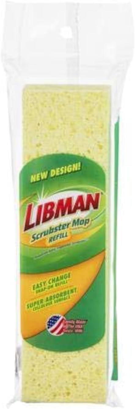 Libman 9-Inch Scrubster Mop Refill Pack of 2 Pro Effect