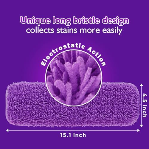 8-Pack Microfiber Reusable Mop Pads for Pet Needs