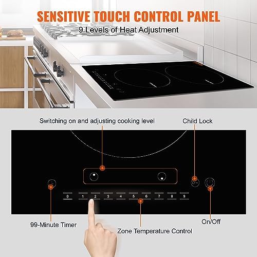 1800W Multifunctional Cooktop with 9 Heat Levels