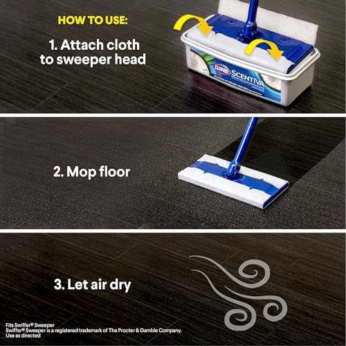 Clorox Scentiva Disinfecting Wet Mop Pad Coconut Waterlily 24 Wet Refills