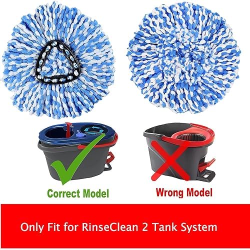 Premium Microfiber Mop Heads for Ocedar RinseClean 2 Tank System