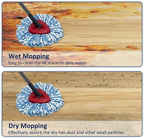 6-Pack Spin Mop Replace Heads for Oceda RinseClean 2-Tank System