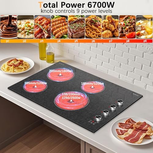 Compact 4-Burner Electric Cooktop
