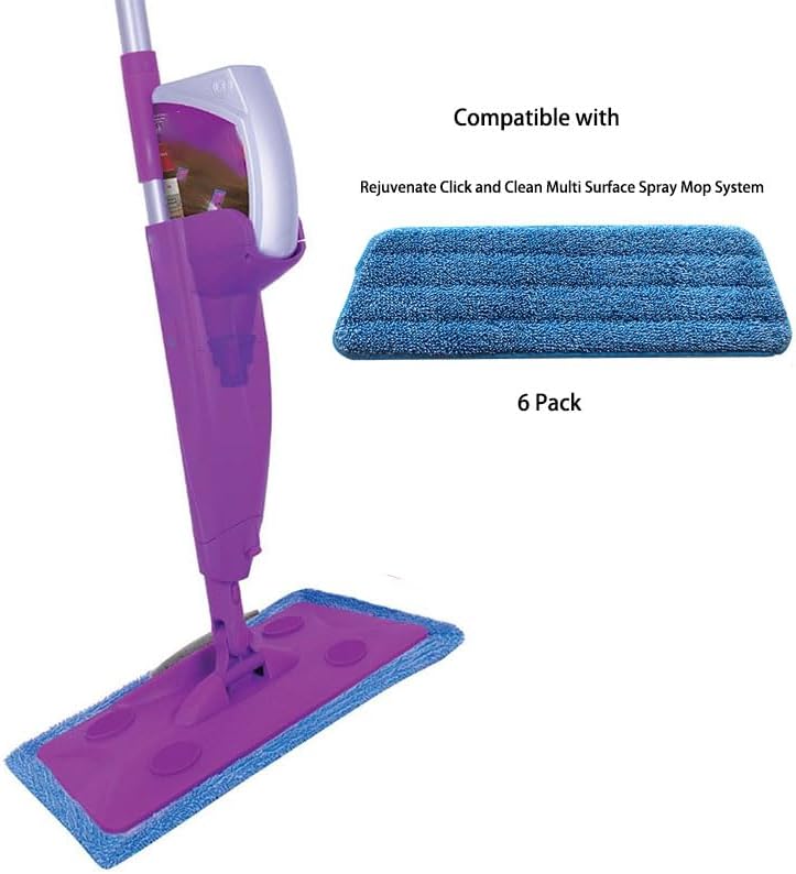 Rinakou 6-Piece Mop Pad Set - Compatible with Rejuvenate