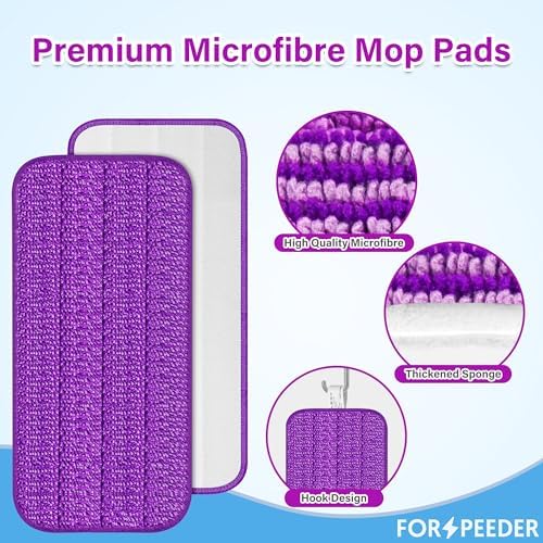 FORSPEEDER Reusable Wet Jet Mop Pads