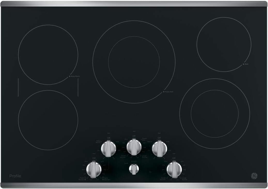 GEs Next-Generation 30-Inch Electric Cooktop With 5 Radiant Burners Black