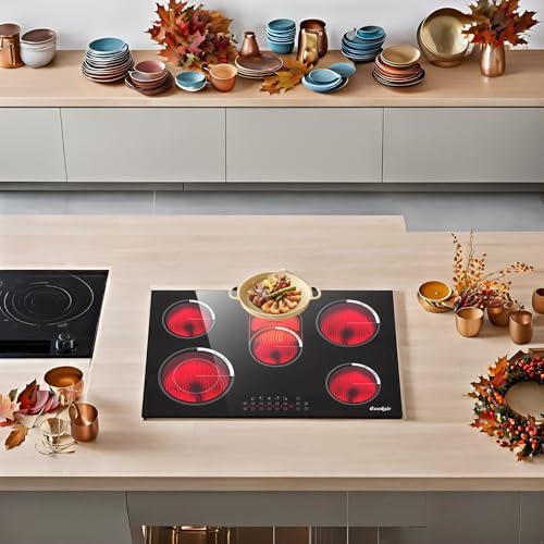 Cooksir 5-Burner 30-Inch Electric Cooktop with 8400W Power