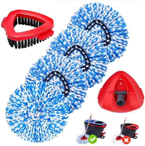 4-Pack Replacement Heads for Oceda RinseClean Mops Microfiber Mopping Set