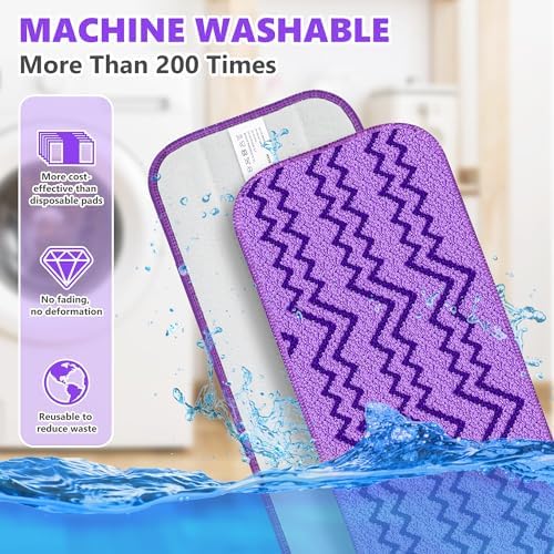6-Piece Reusable Mop Pads for Swiffer Wet Jet