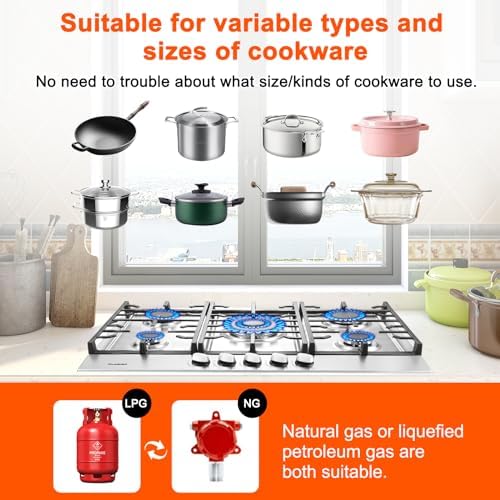 30 inch built-in gas stove top for modern kitchen