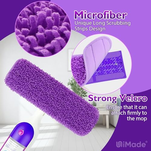 8-Pack Microfiber Reusable Mop Pads for Pet Needs