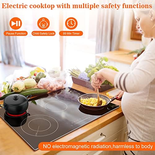 Karinear 8400W 5-Burner Electric Cooktop 30