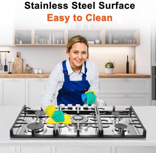 30 inch built-in gas stove top for modern kitchen