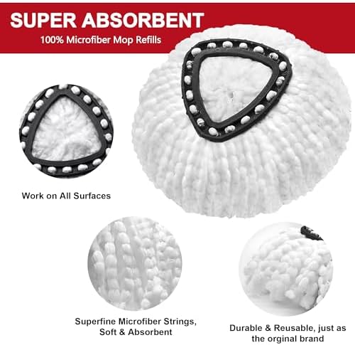 Tidy Monster Easy Wrin Spin Mop Heads Replacement