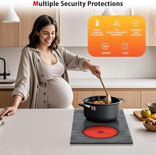 KarinAr 2-Burner Electric Cooktop Plug Play