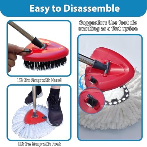 Perfect Mop Replacement Set for EasyWring 1 Tank System with Adjustable Handle