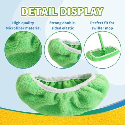 Reusable Chenille Mop Pads for Swiffer Sweeper 10-Piece Set