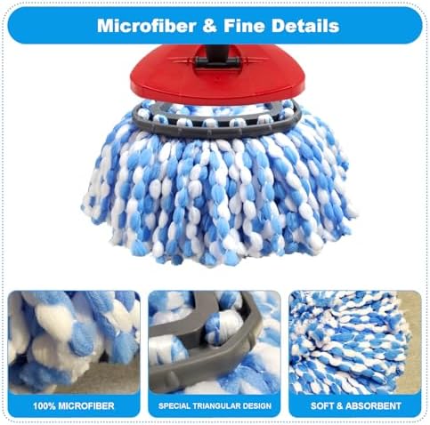 O-Cedar Spin Mop Replacement Head Super Soft Microfiber Machine Washable