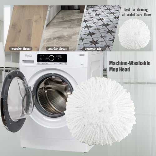 5 Pack Microfiber Mop Heads - EasyWring Compatible for Hard Floors