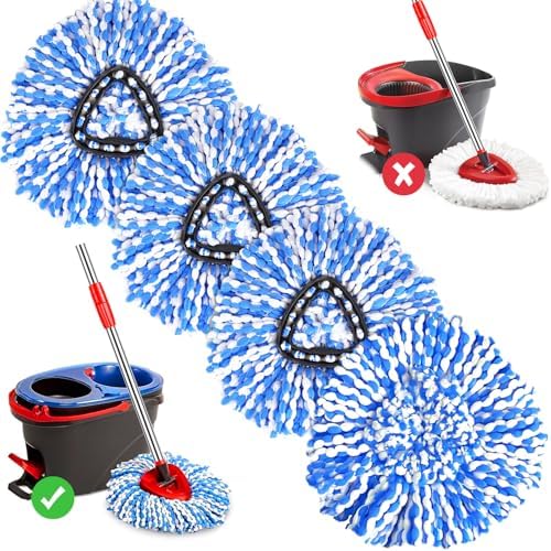 4 Pack O Cedar Mop Replacement Heads for Rinse Clean 2 System