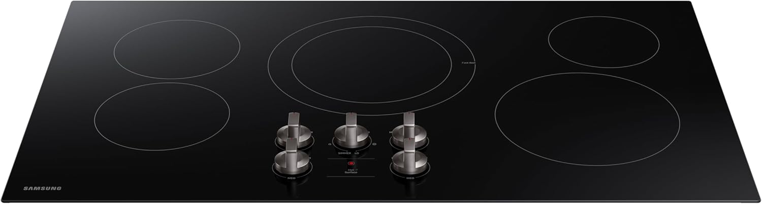 5-in-1 Samsung Built-In Electric Cooktop with Glass Surface Black