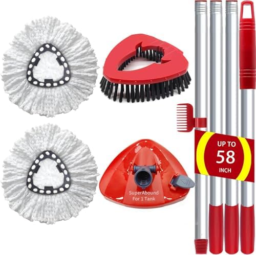 Perfect Mop Replacement Set for EasyWring 1 Tank System with Adjustable Handle