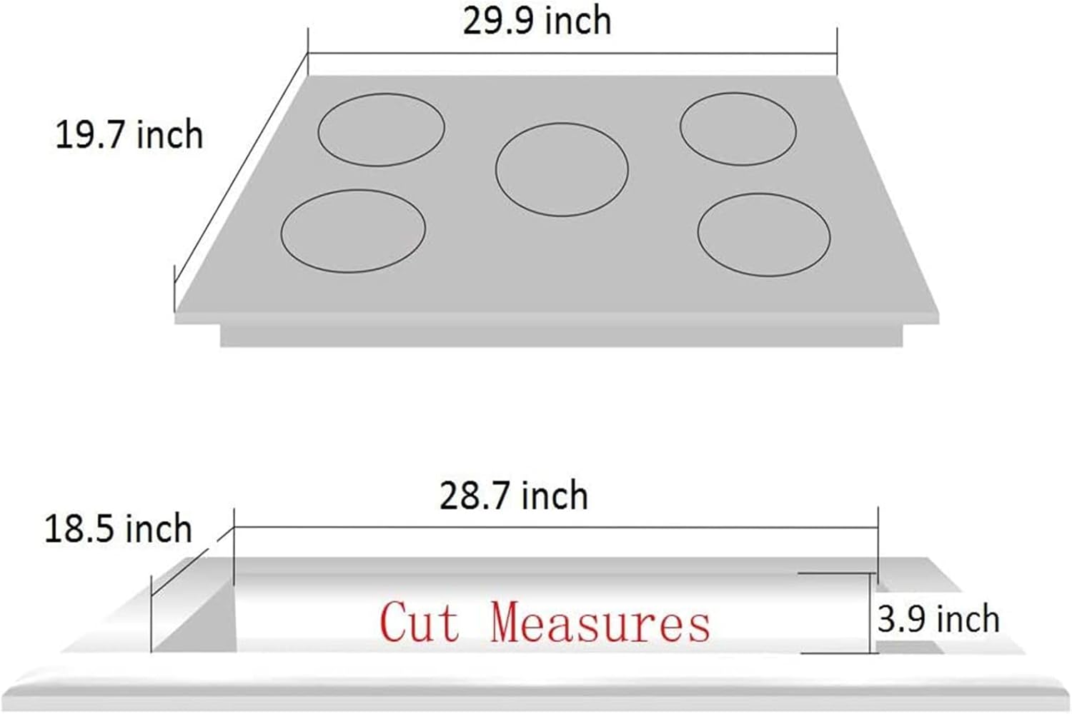 Deli-Kit 30-Inch Stainless Steel Gas Cooktop 5 Burners Dual Fuel