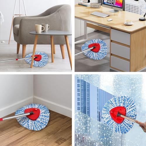 Set of 4 Replacement Spin Mop Heads for RinseClean 2-Tank System