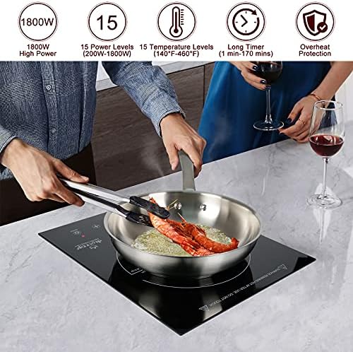 Duxtop Touch-Induction Cooktop Easy Cooking 1800W