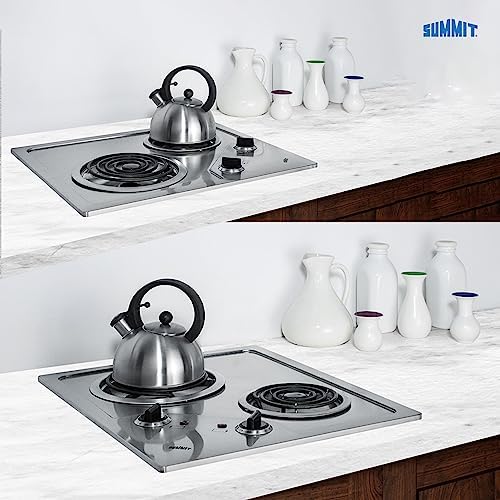Summit 21 2-Burner Electric Cooktop