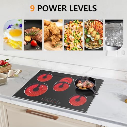 Modern Black 30 Electric Cooktop 8400W