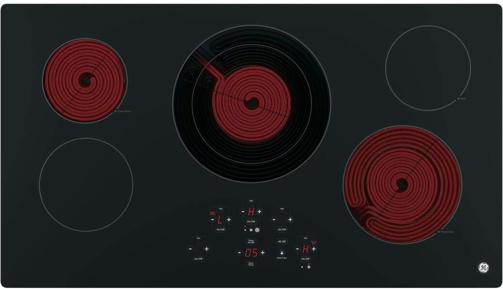 GE 36-Inch Smooth Top Electric Cooktop 5-Burner Touch Control Surface