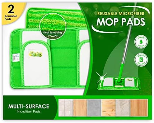 Reusable Pads for Swiffer Mops - Microfiber Washable Eco-Friendly - 12