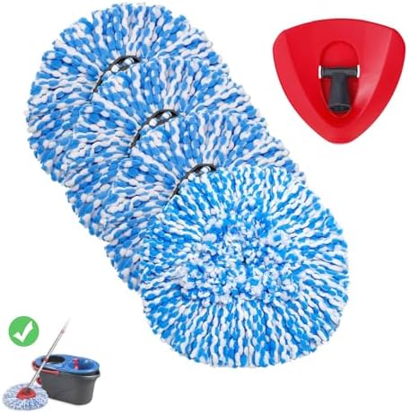 Set of 4 Replacement Spin Mop Heads for RinseClean 2-Tank System