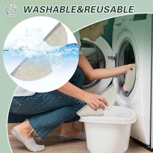VIEWALL 6-Piece Reusable Microfiber Mop Cloth Set