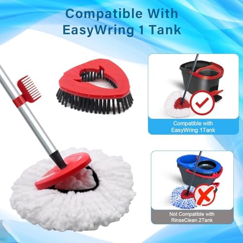 Replacement Heads and Brush Set for O Cedar EasyWring Mop System