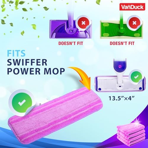 Reusable Mop Pads for Swiffer PowerMop 4-Pack